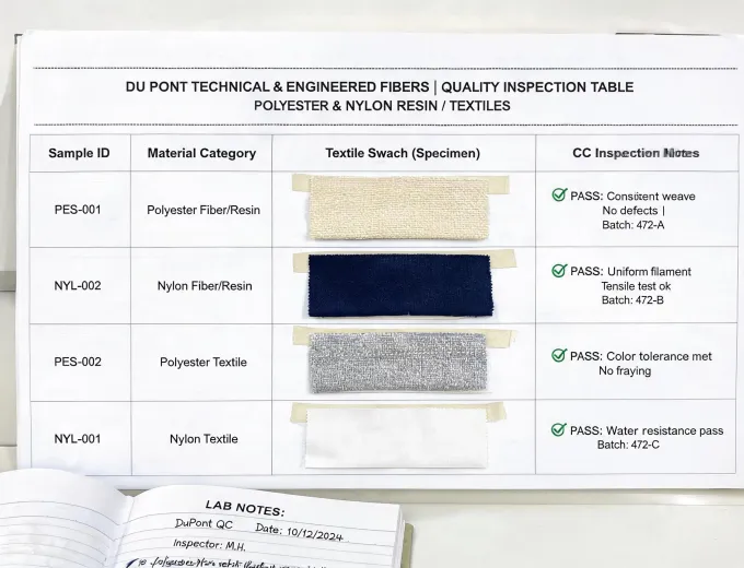 DuPont material inspection
